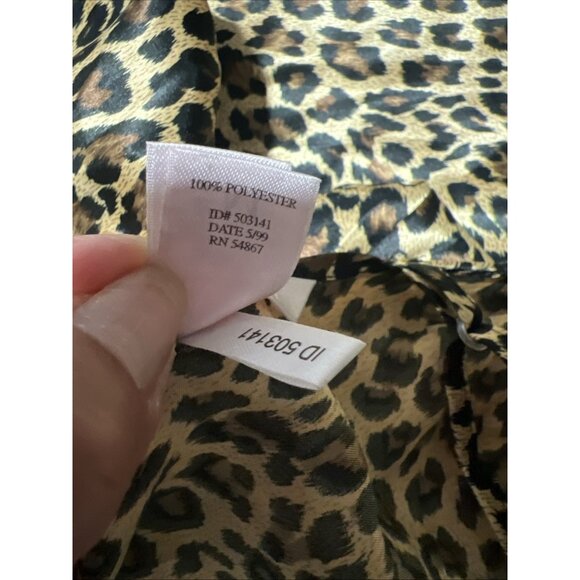 VICTORIA'S SECRET Leopard Print Satin Women's Maxi Dress M  Lingerie - Picture 16 of 16